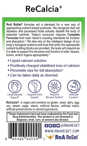 ReCalcia - Calciumoplossing | Pico-ionisch vloeibaar calcium van dr. Dean - 240 ml