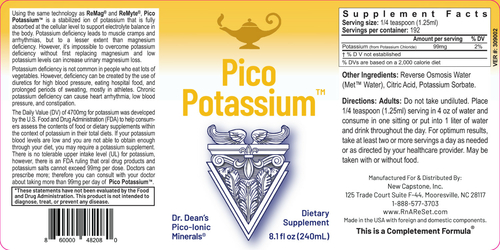 Pico Potassium - Kaliumoplossing | Dr Dean's Pico-ion Vloeibaar Kalium - 240ml
